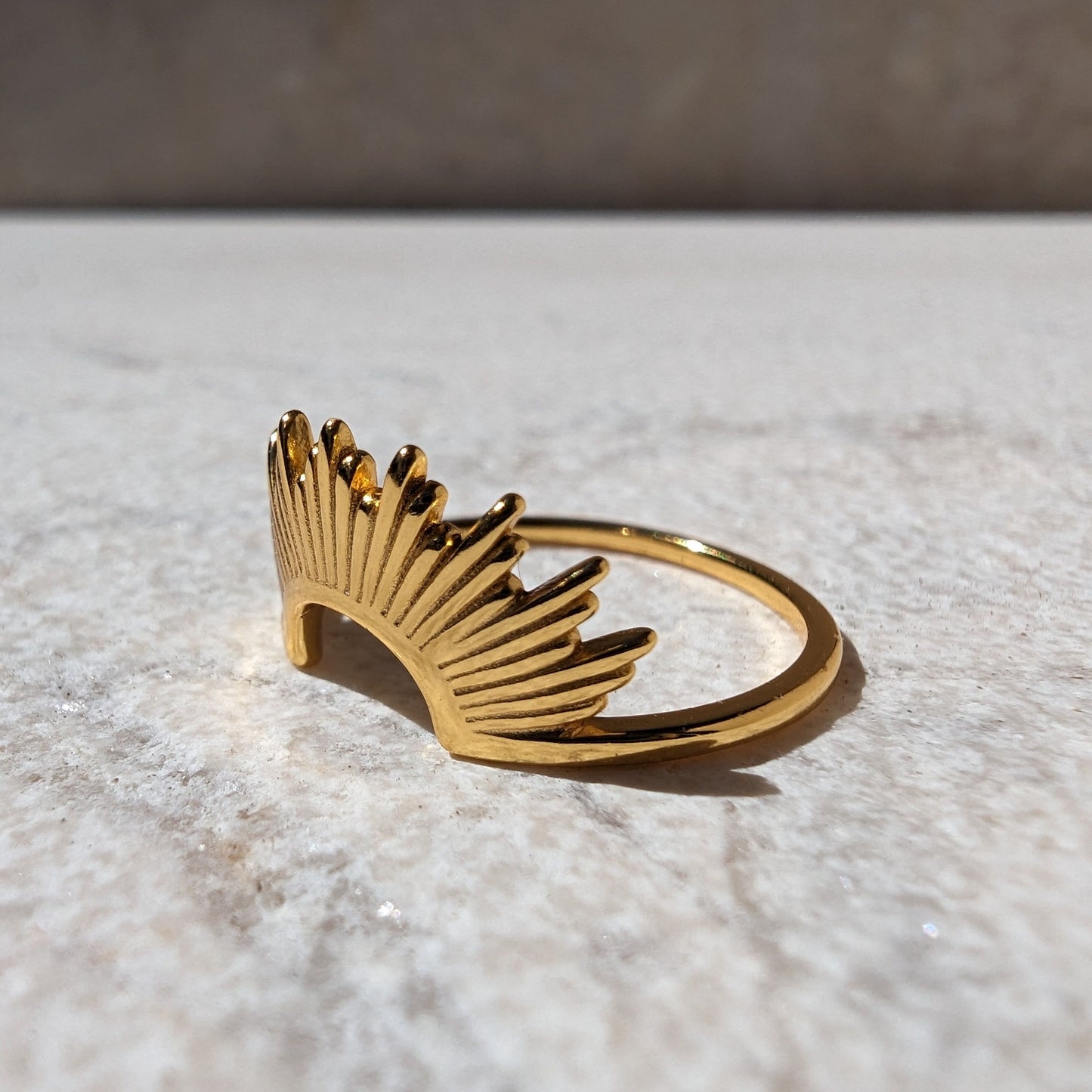 Sun Rising Gold Ring