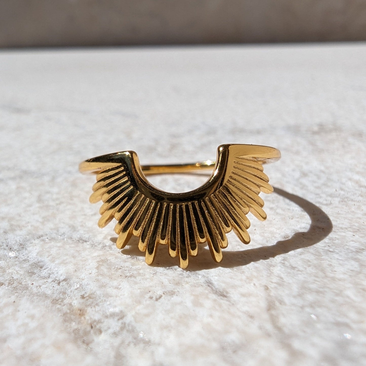 Sun Rising Gold Ring