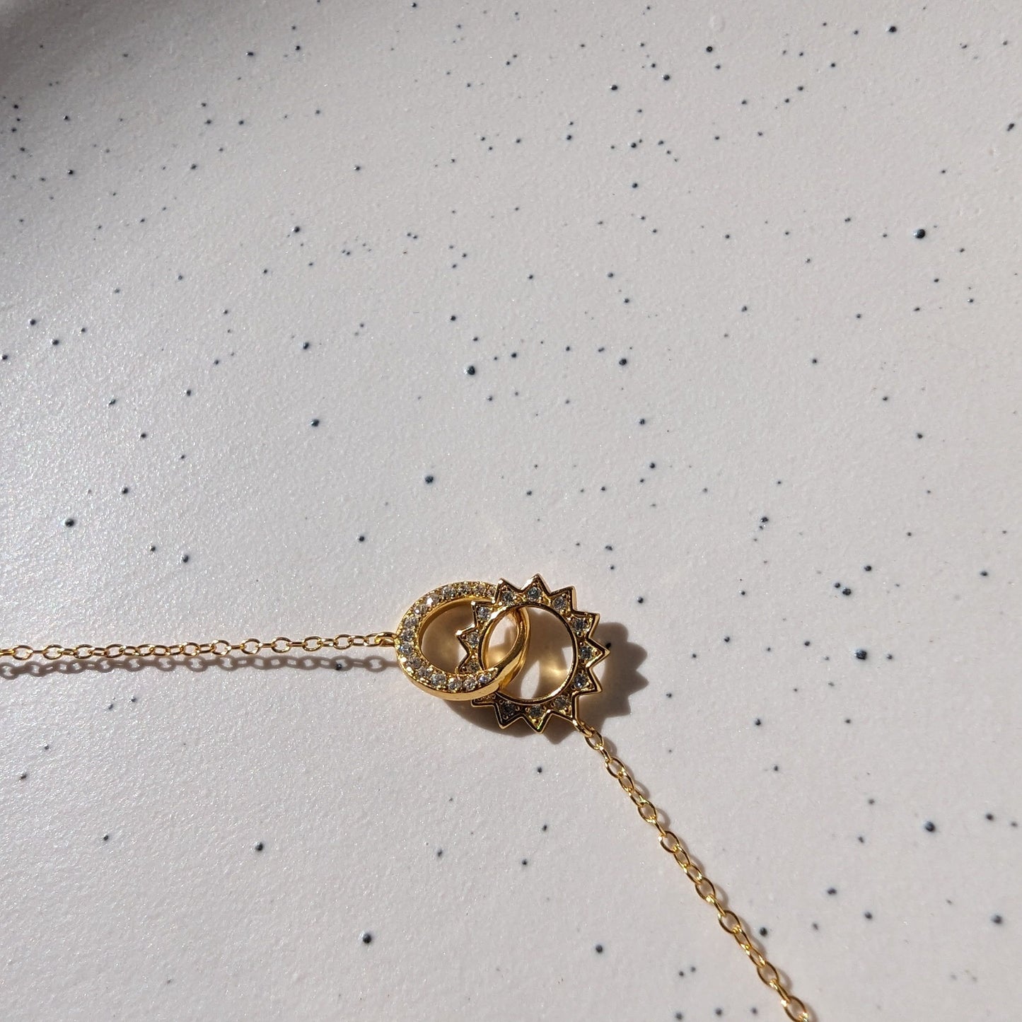 Sun & Moon Eternity Diamond Necklace