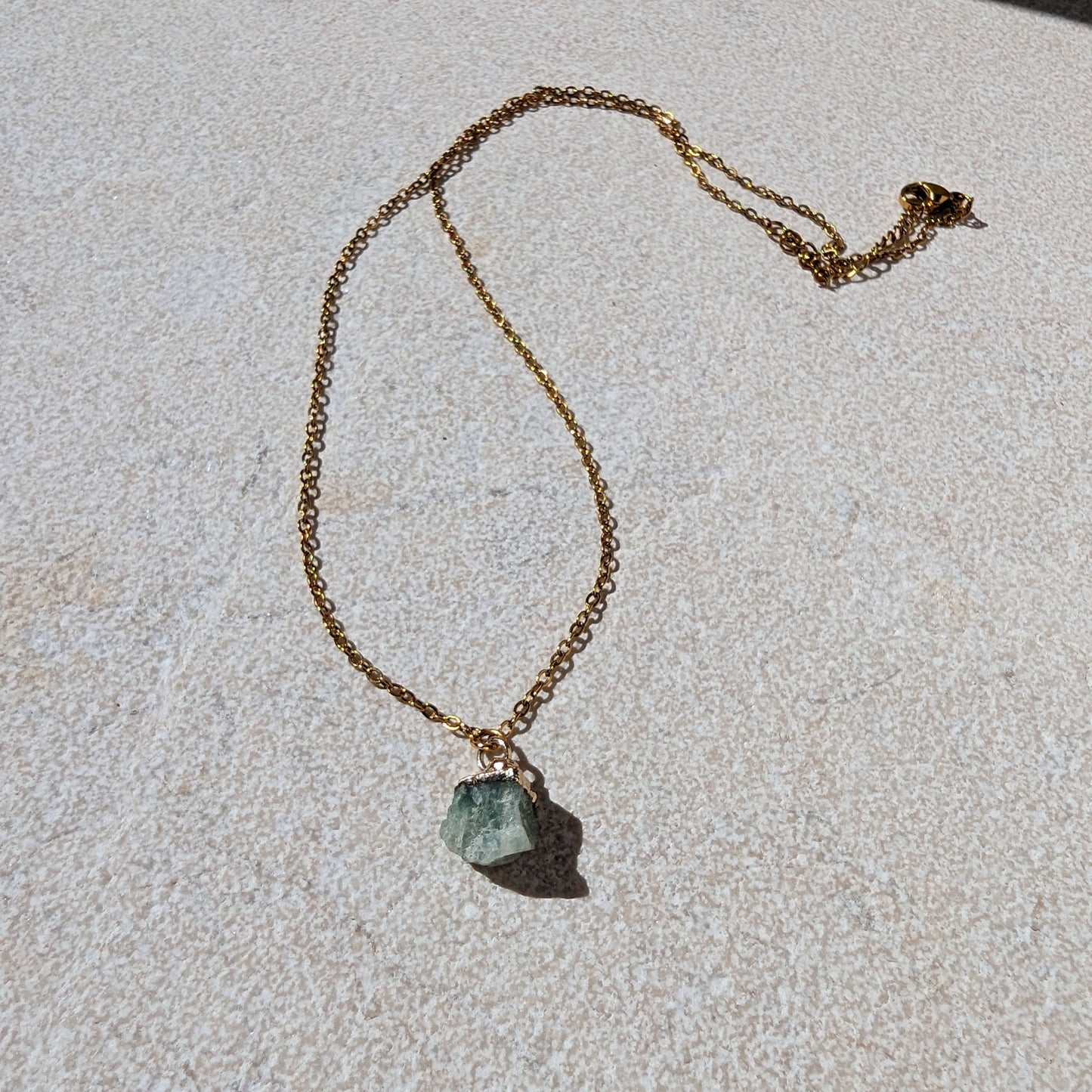 Raw Healing Amazonite Crystal Necklace