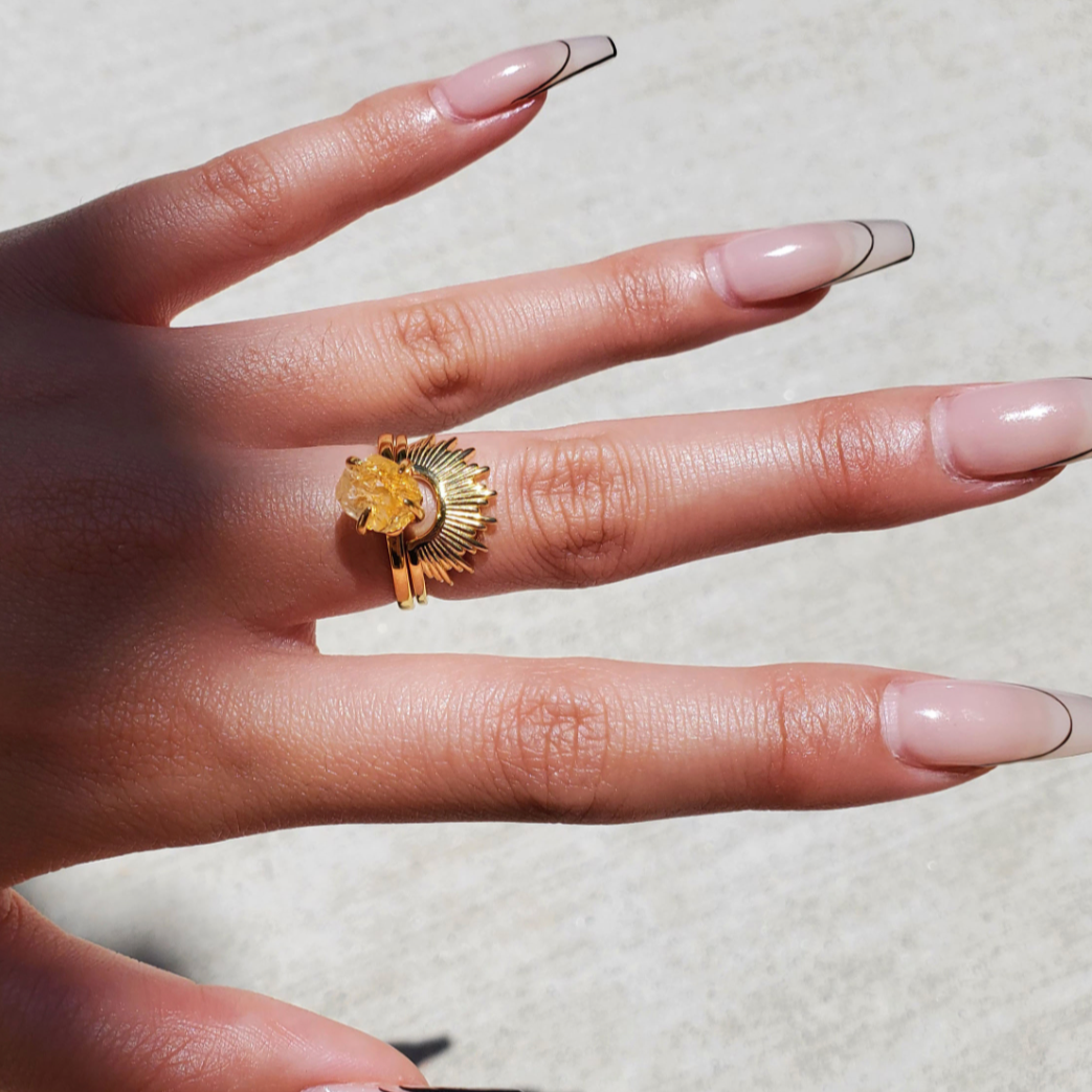Sun Rising Gold Ring