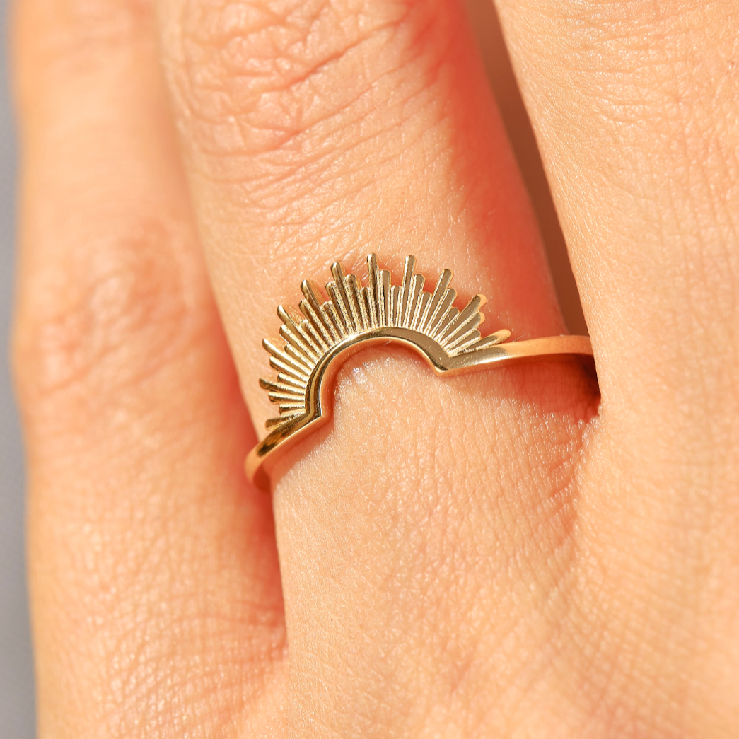 Sun Rising Gold Ring