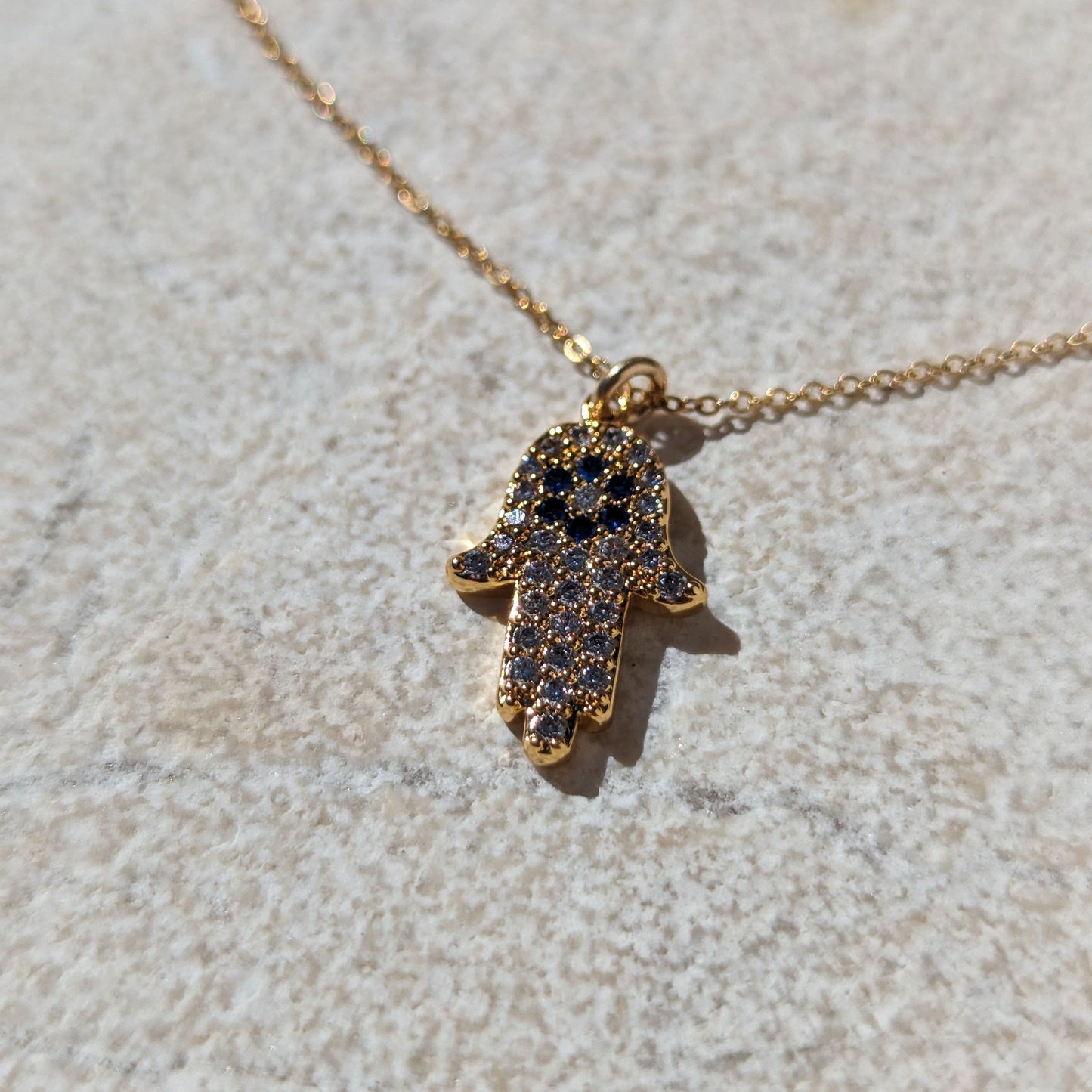 Evil Eye Protecting Hamsa Hand Necklace