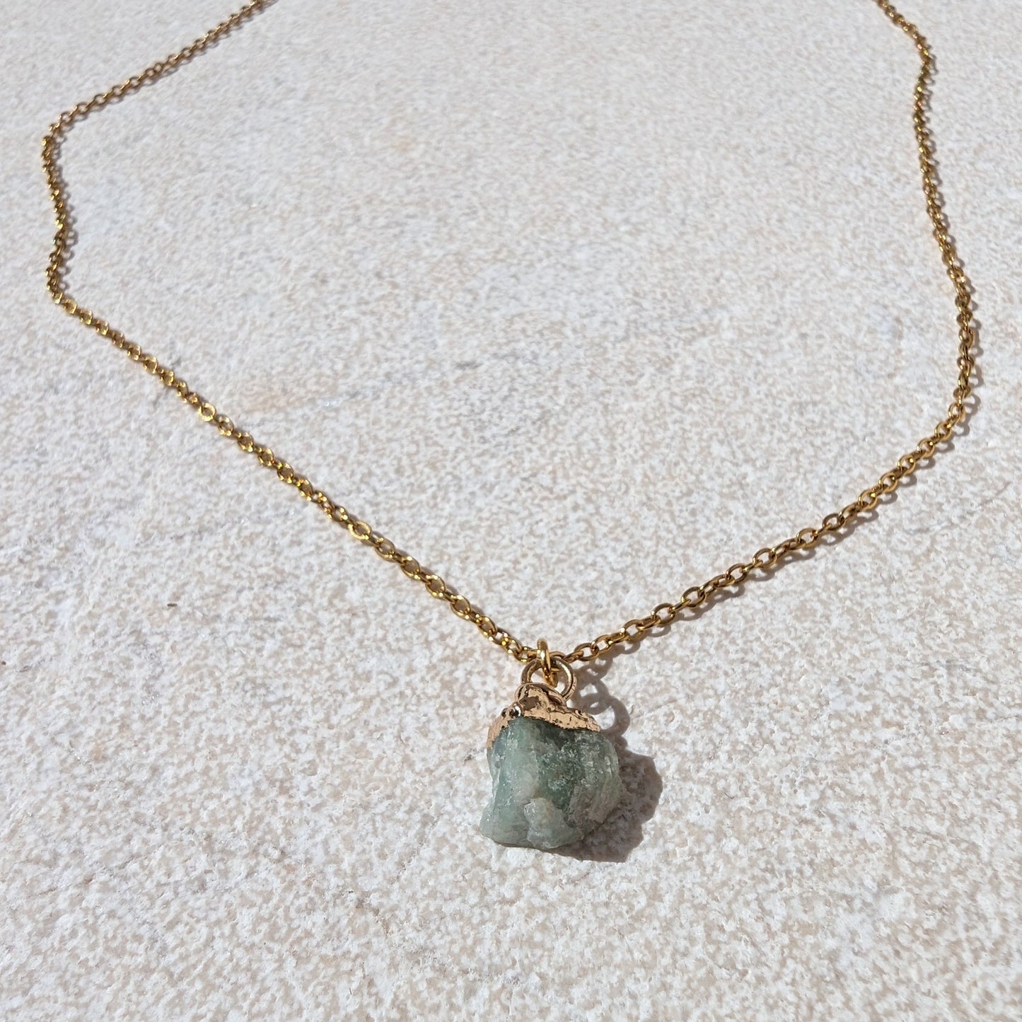 Raw Healing Amazonite Crystal Necklace