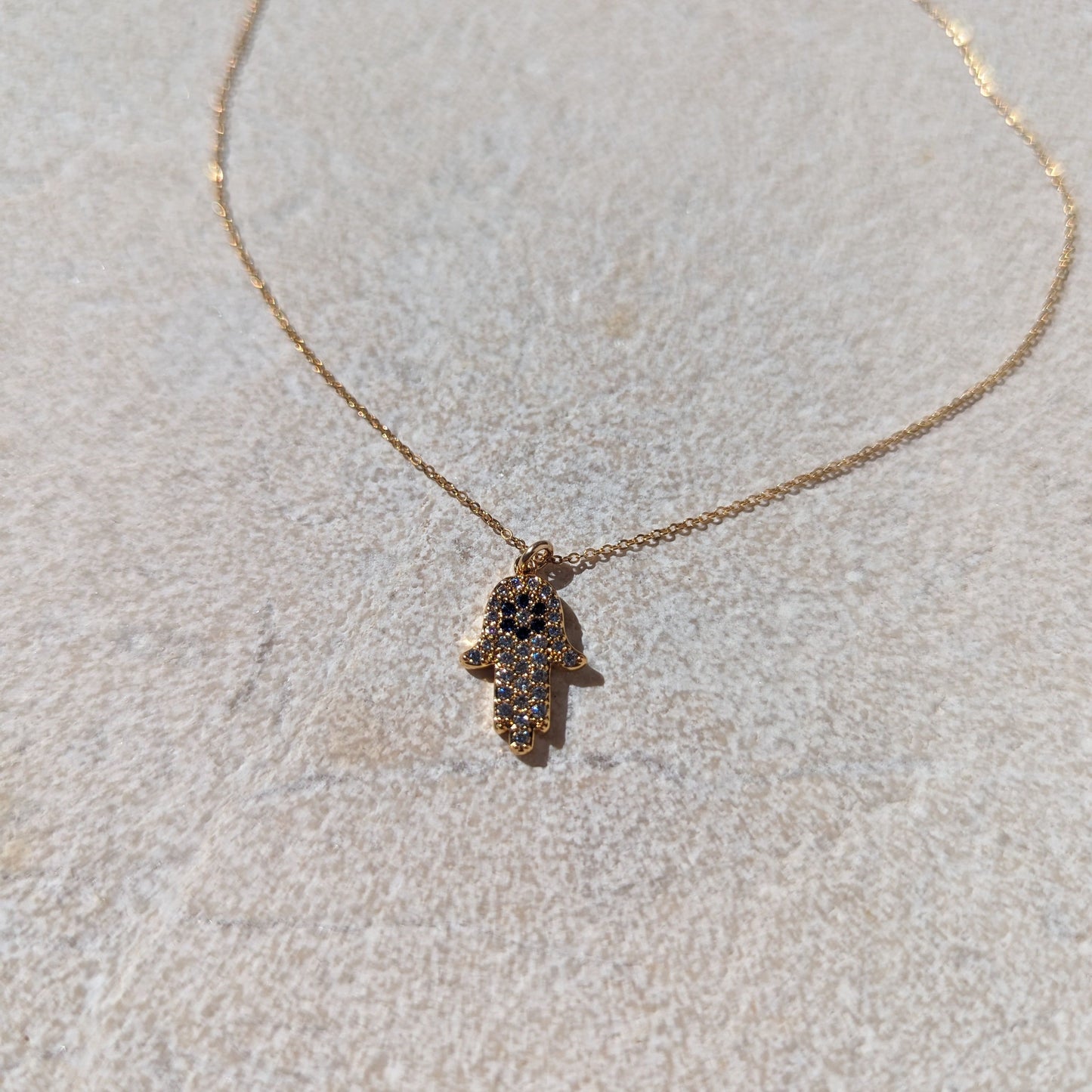Evil Eye Protecting Hamsa Hand Necklace