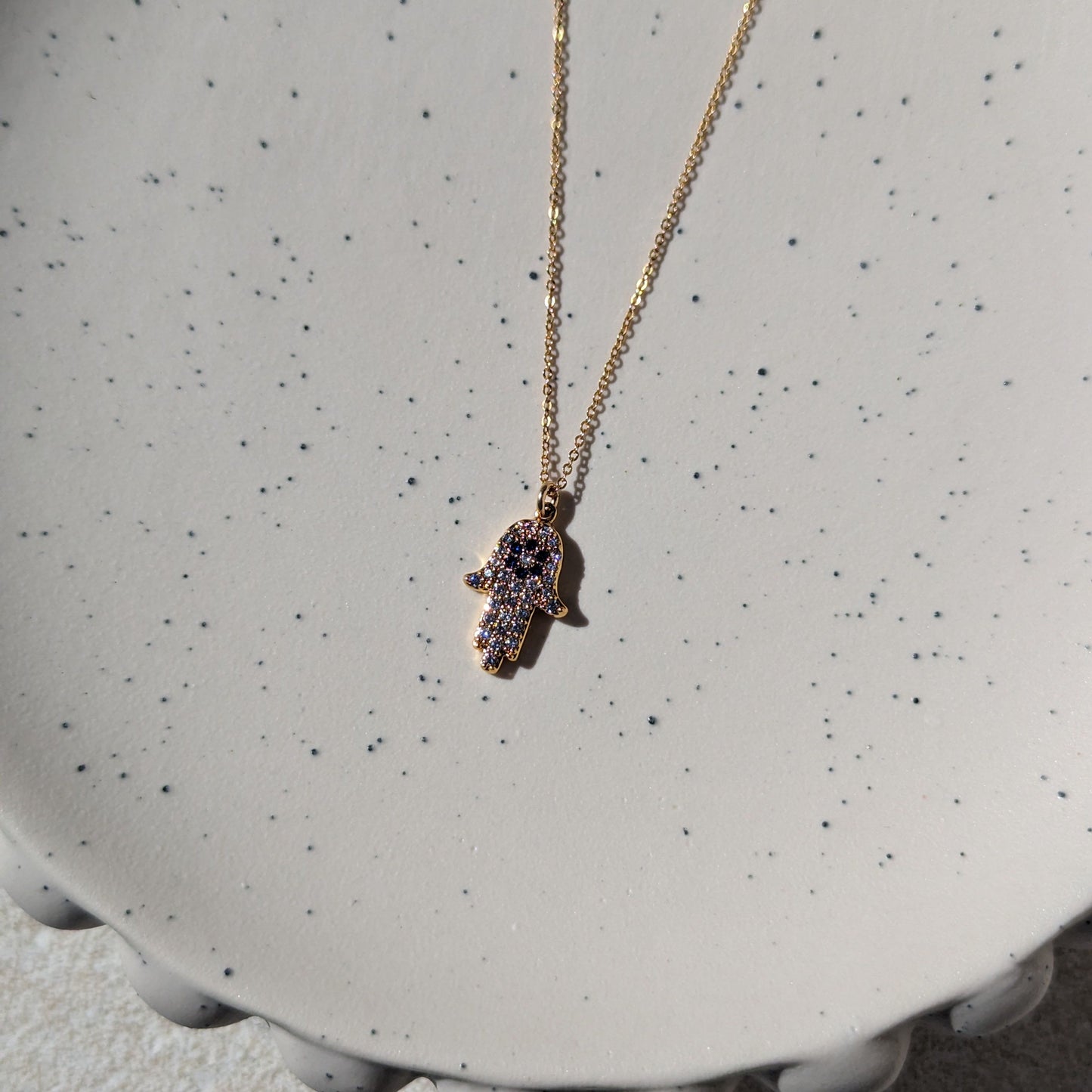 Evil Eye Protecting Hamsa Hand Necklace