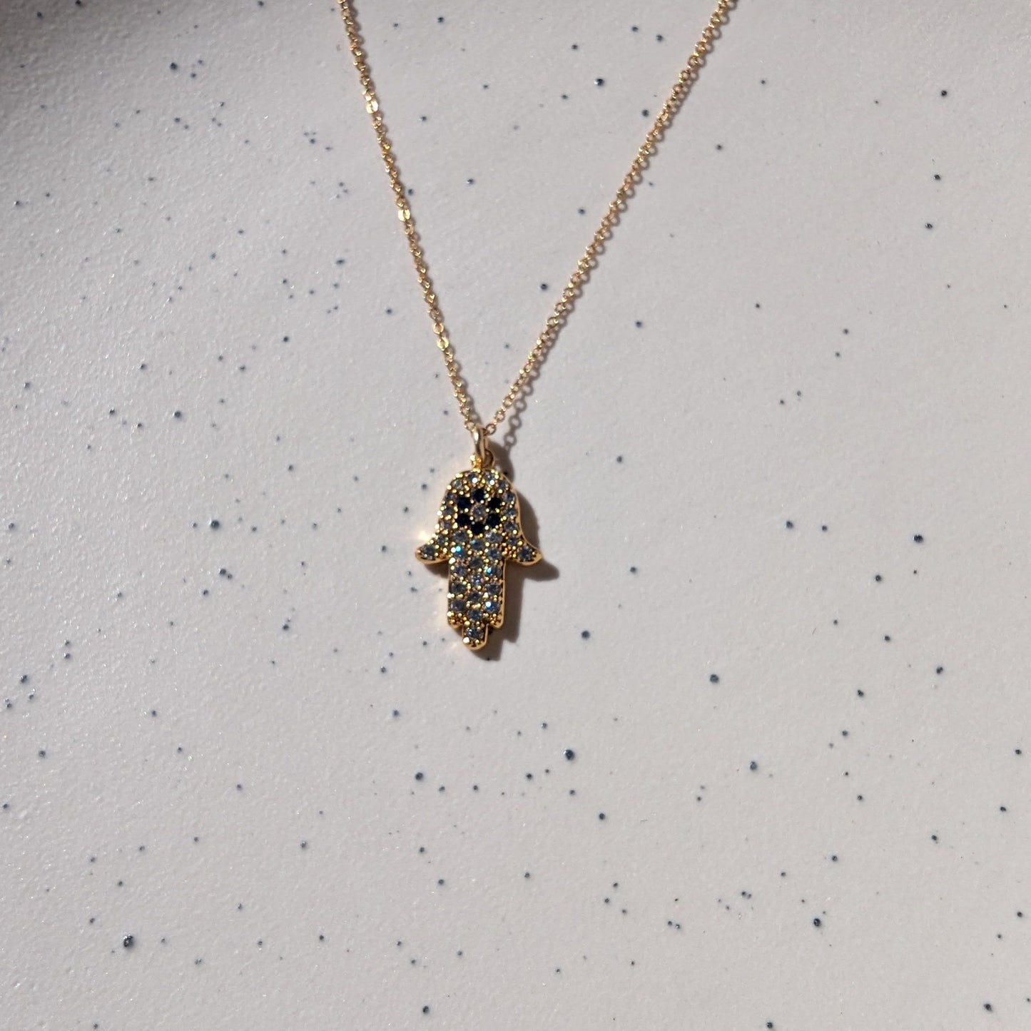Evil Eye Protecting Hamsa Hand Necklace