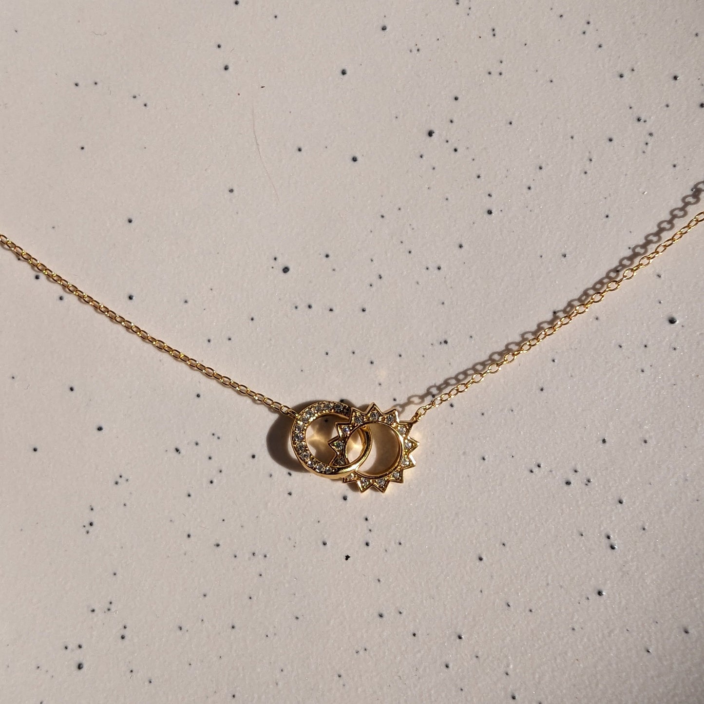 Sun & Moon Eternity Diamond Necklace
