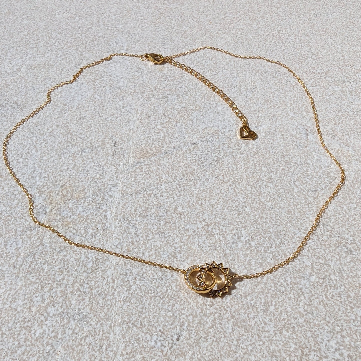 Sun & Moon Eternity Diamond Necklace