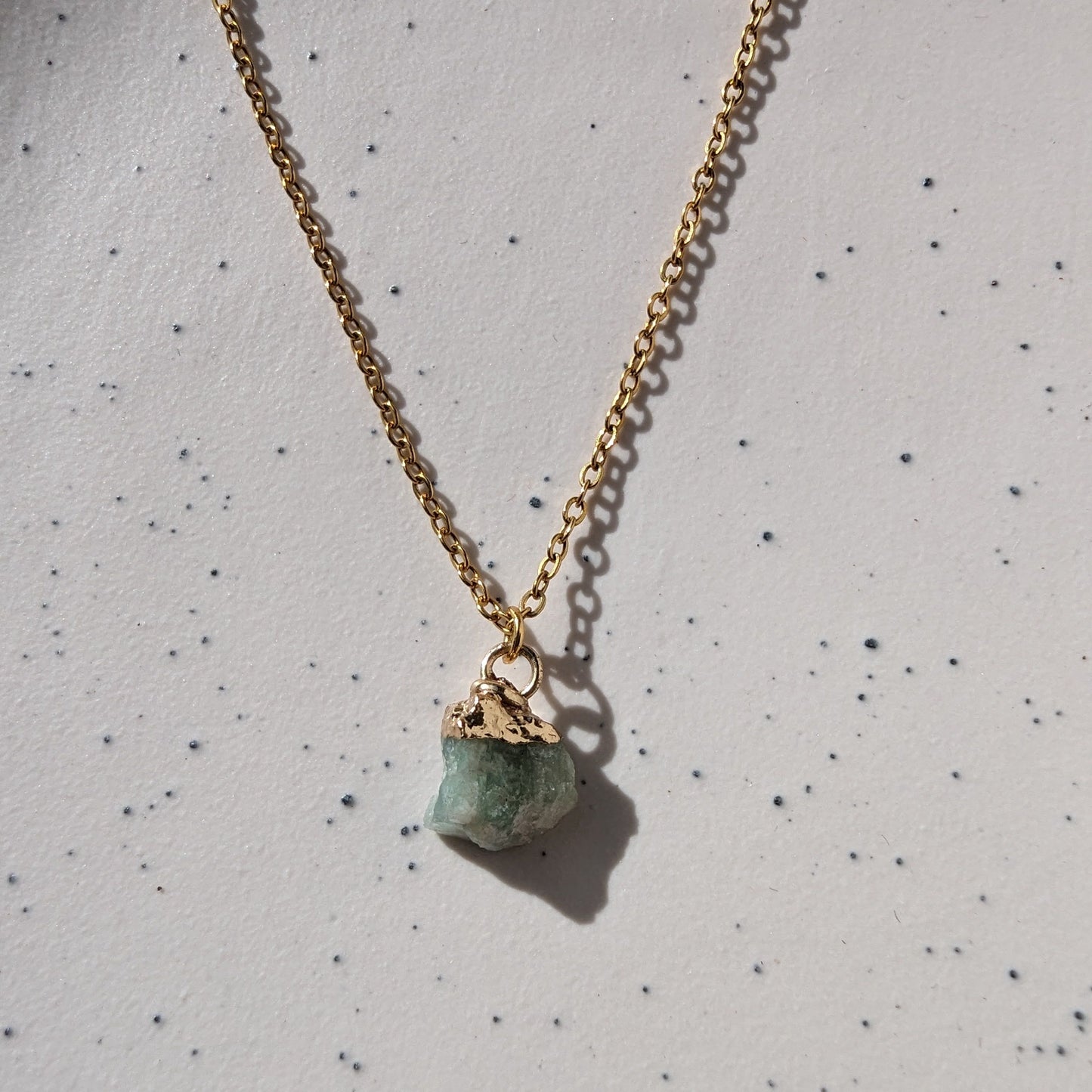 Raw Healing Amazonite Crystal Necklace