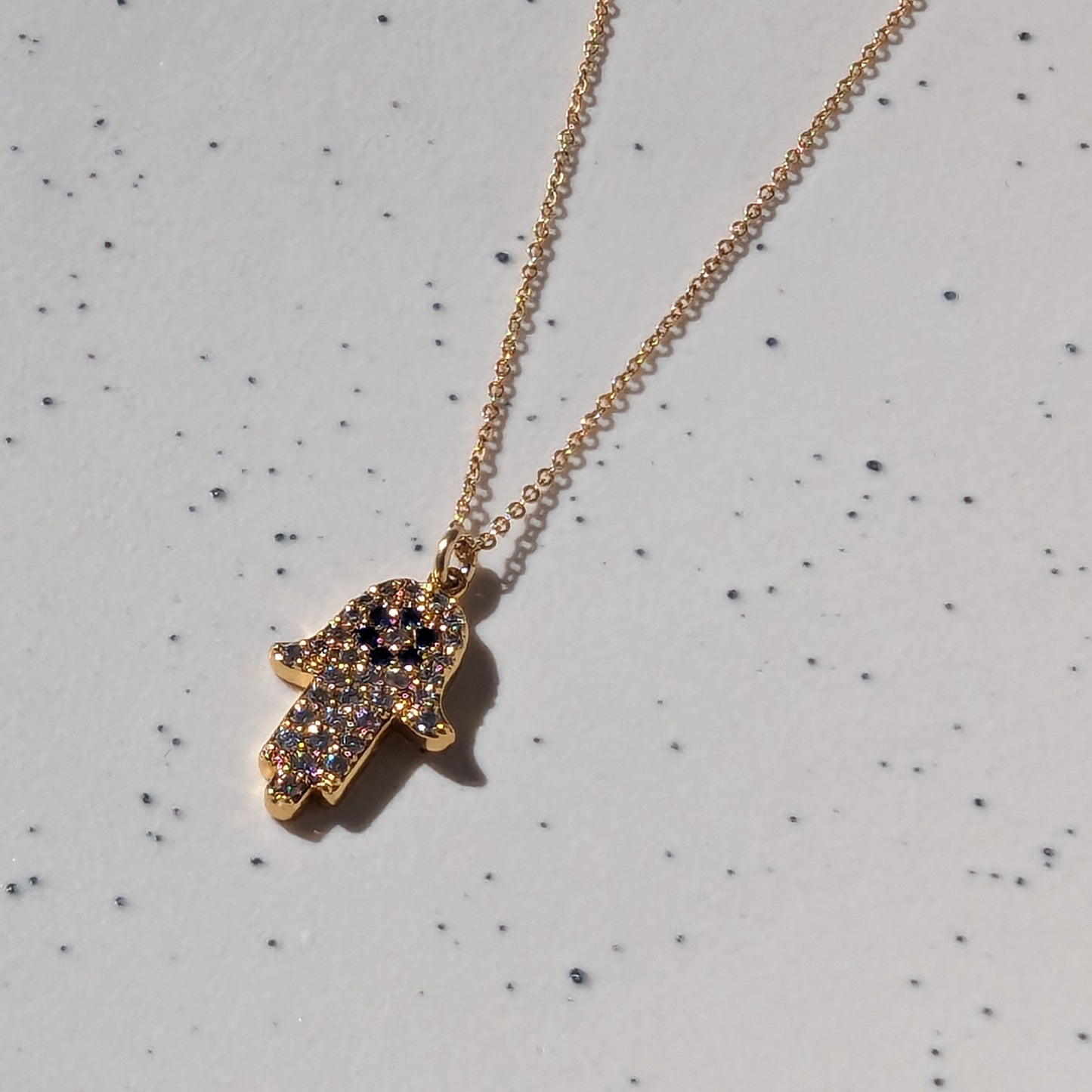 Evil Eye Protecting Hamsa Hand Necklace