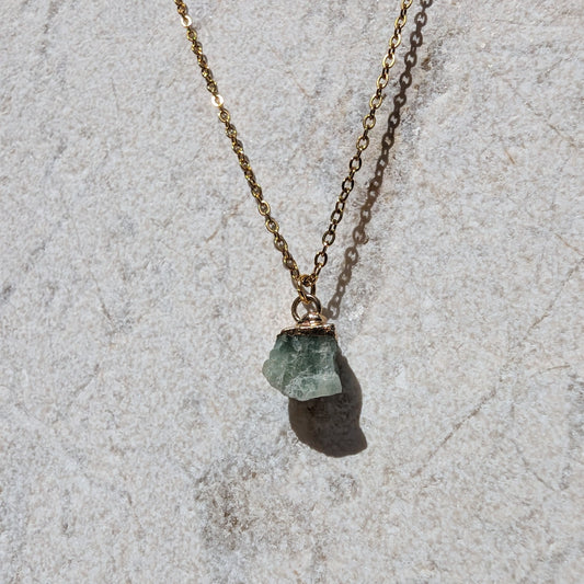 Raw Healing Amazonite Crystal Necklace